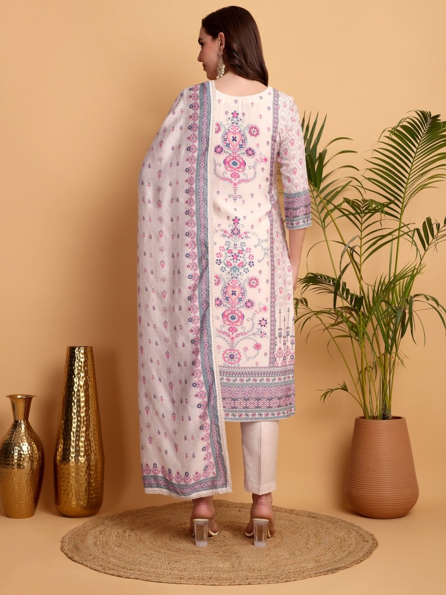 Lavender Blush Kurta Set for Women – Hand Embroidered Ethnic Wear - CLOHI
