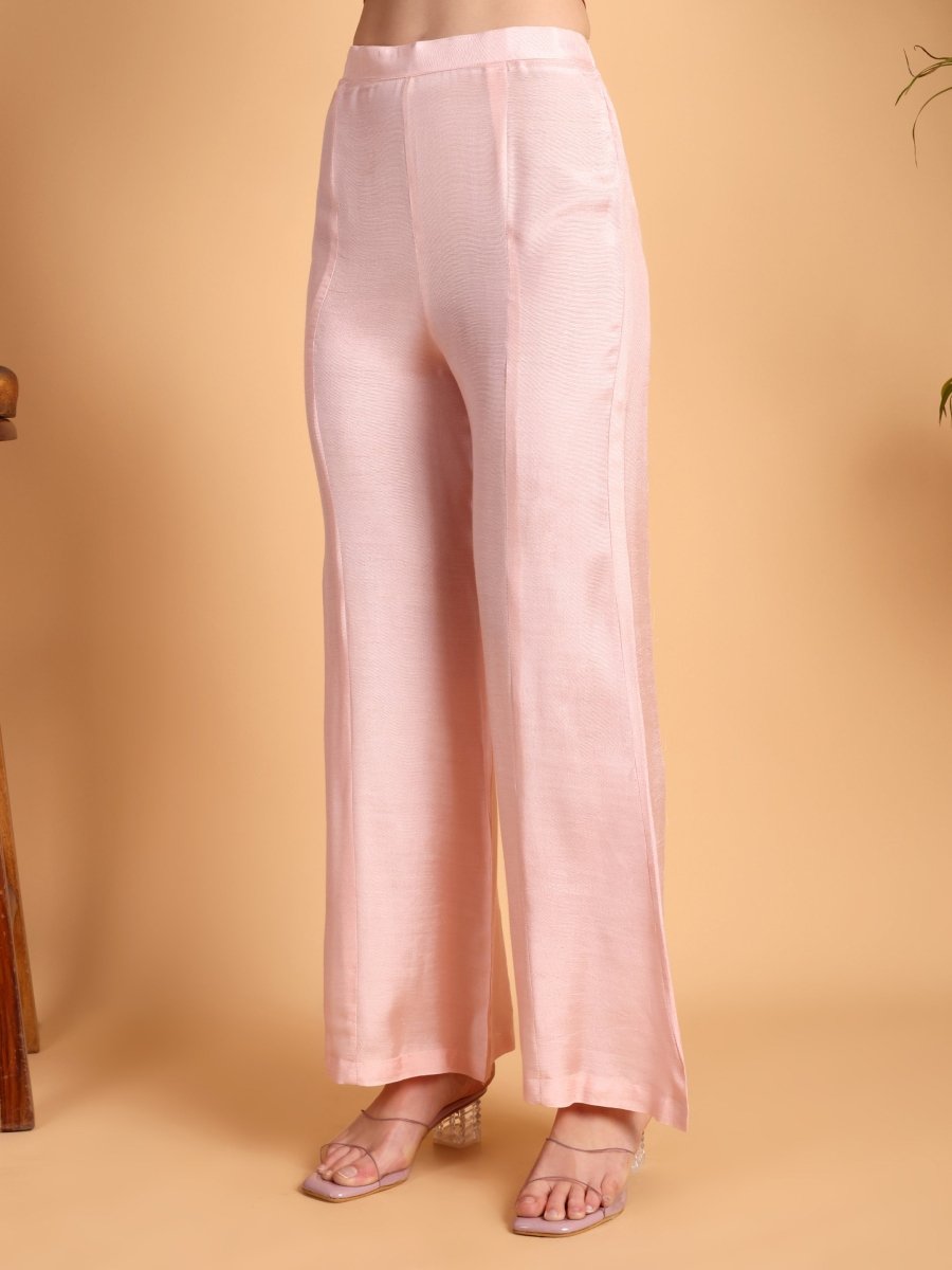 Pink Anarkali Kurta Set with Multi - Work Embroidered Yoke & Dupatta – Festive Ethnic Wear - CLOHI