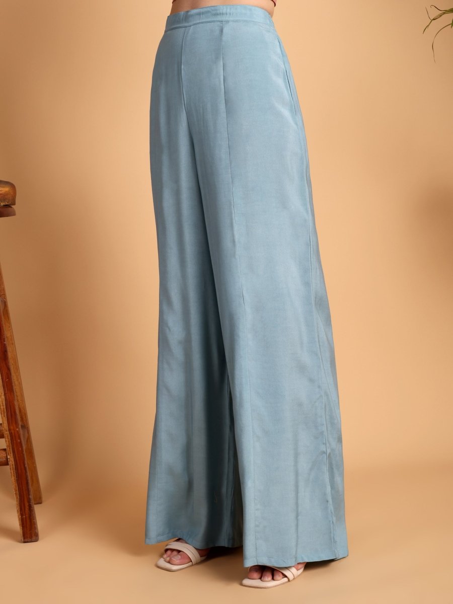 Regent Grey Hand Embroidered Anarkali Set - CLOHI