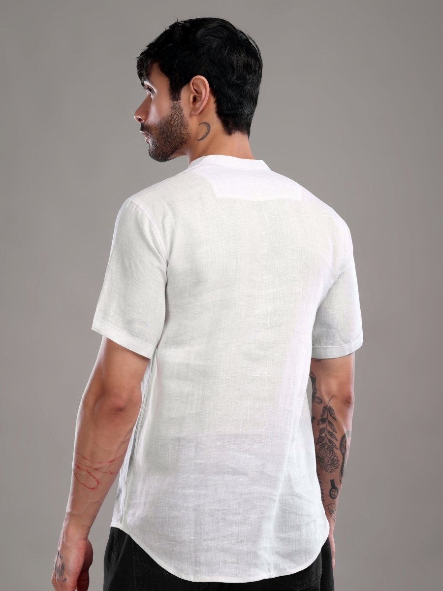 Urban Vintage Car Sketch Pure Linen Shirt - CLOHI